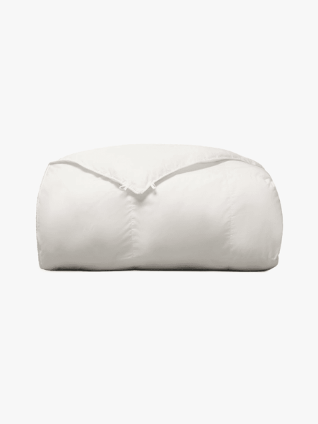 Cozy Earth Down Alternative Comforter in branded component on a light gray background