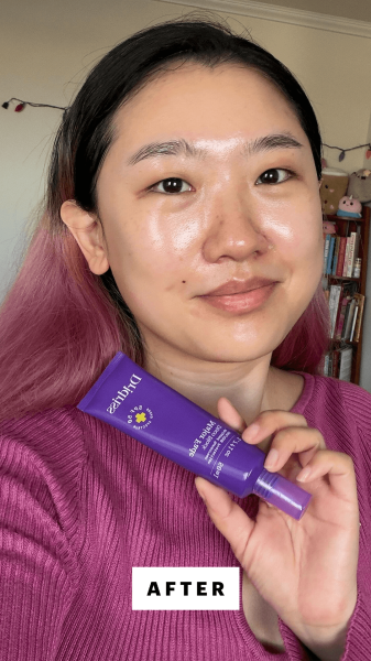 Han after applying the Dr. Idriss Disco Fade Block SPF 30