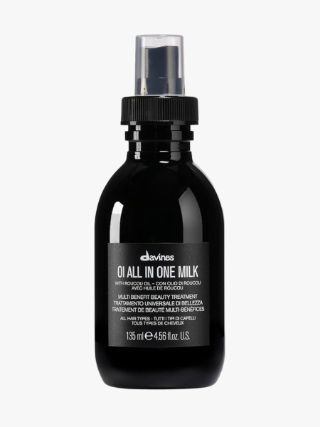 Davines OI All In One Milk in branded component on a light gray background